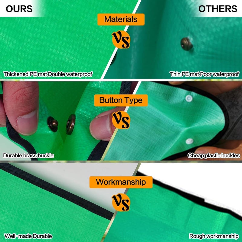 WondMall 26.8" x 26.8" Plant Repotting Mat Waterproof Transplanting Mat Indoor Succulent Potting Mat Portable Gardening Watering mat Square and Foldable Garden mat - Image 5